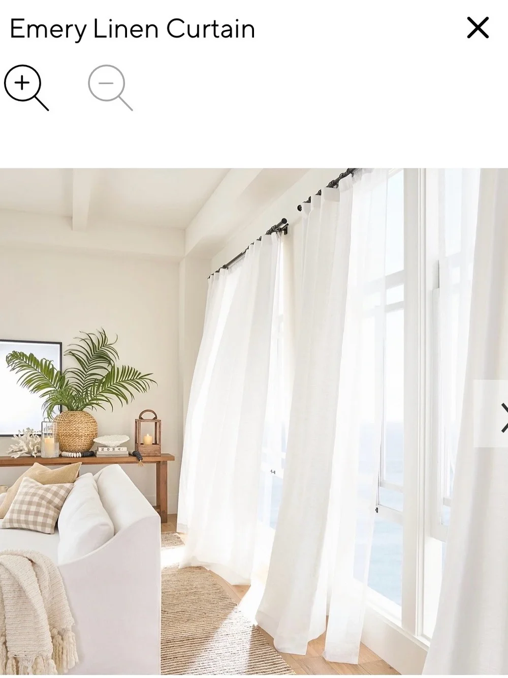 Pottery Barn semi sheer